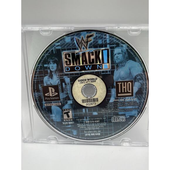 WWF SmackDown (Sony PlayStation 1, 2000) Disc And Case. No Manual - Picture 2 of 4